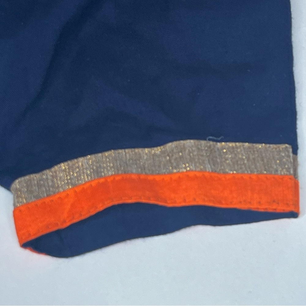 Embroidered kurta, navy blue with gold and orange embroidery, women’s sm/med - Picture 5 of 7